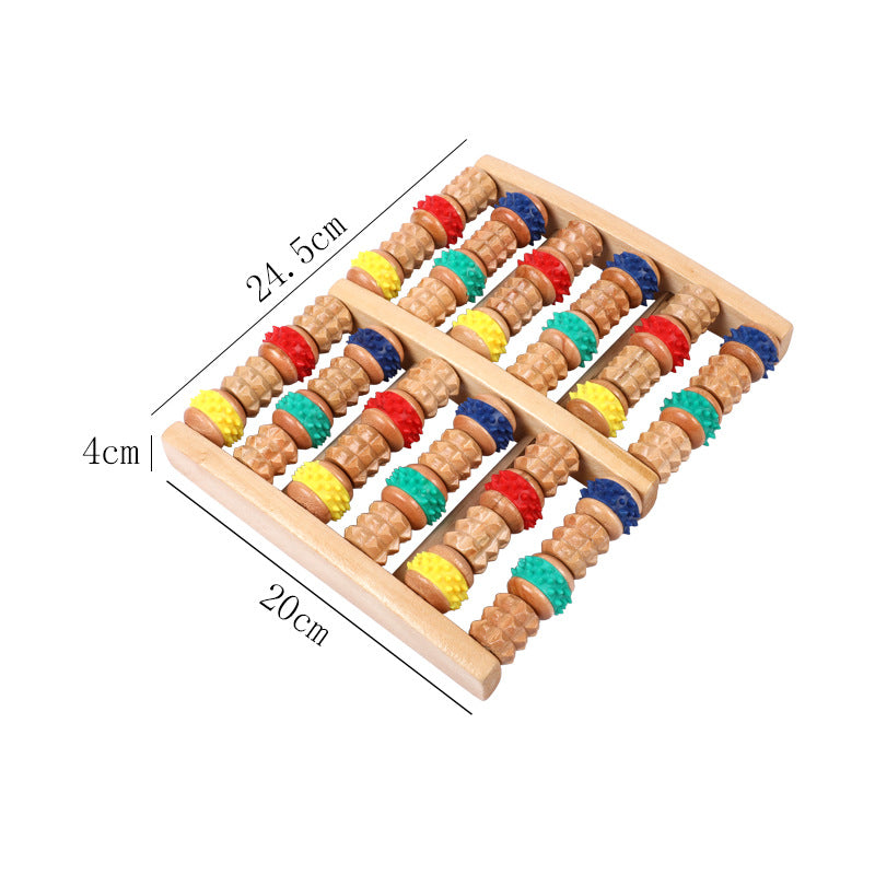 Wooden Foot Massager Roller | Acupuncture Point Relief