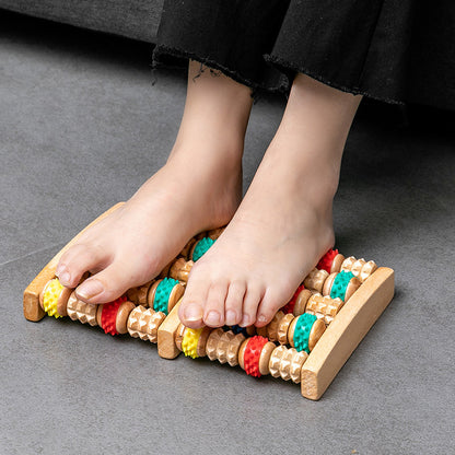 Wooden Foot Massager Roller | Acupuncture Point Relief